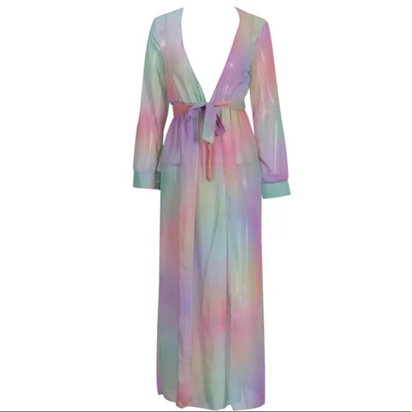 Multicolor Kaftan Coverup NEW - Picture 4 of 16